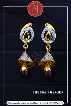 22 CT Drops Earring By Anupama Jewellers