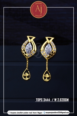 22 CT Drops Earring By Anupama Jewellers