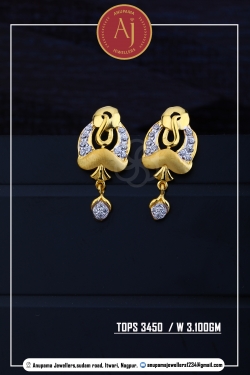 22 CT Drops Earring By Anupama Jewellers