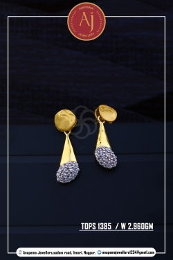 22 CT Drops Earring By Anupama Jewellers