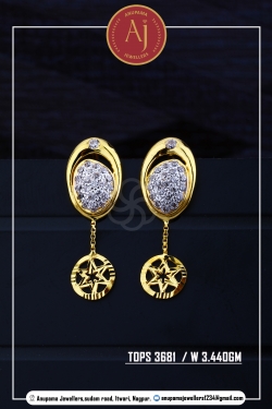 22 CT Drops Earring By Anupama Jewellers